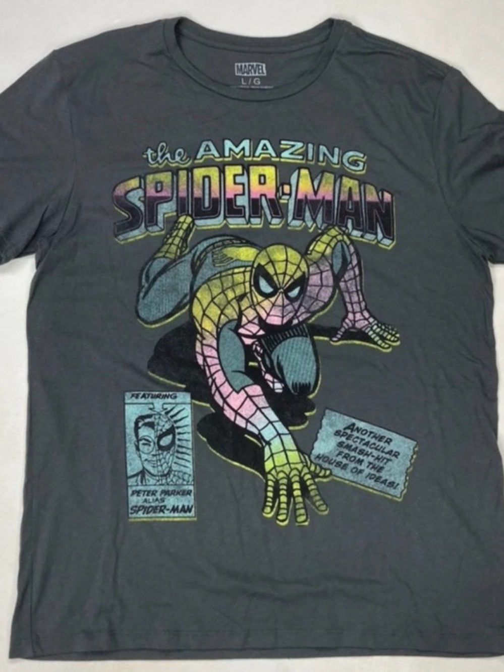 Marvel Multicolor Spider-Man Graphic Tee - Dark Gray